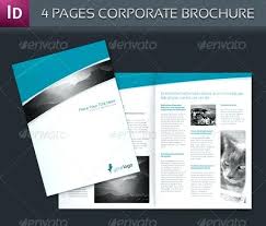 Brochure Template For Indesign One Page Flyer 4 Pages Co Download