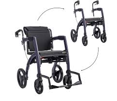 rollator walker and wheelchair in one