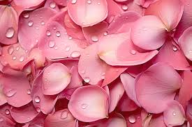 pink petals with water drops background