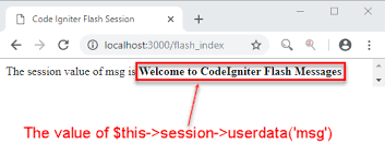 how to set session in codeigniter with