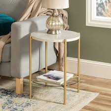 Product titlebowery hill round glass top coffee table in champagn. Silver Orchid Howell Round Side Table Overstock 22536870