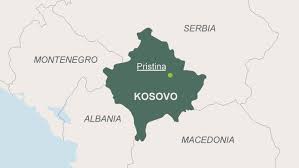 Physical map of kosovo, equirectangular projection. Kosovo
