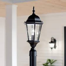Light Black 4x4 Outdoor Deck Lamp Post