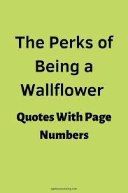 A Wallflower Quotes With Page Numbers
