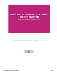 Duracoat Standard Color Chart Terrain Phantom