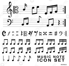 There are symbols to communicate information about many musical elements, including pitch, duration, dynamics, or articulation of musical notes; Music Note Symbol
