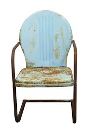 vine blue metal garden chair olde