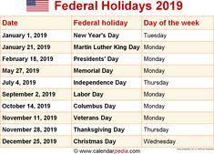 A bank holiday is a public holiday in the uk when most people are given an extra day off work. 11 Best Us Holidays 2019 Bank School Public Holidays 2019 For Usa Ideas Calendar Printables Calendar Template Monthly Calendar Printable