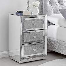 stella mirrored bedside table