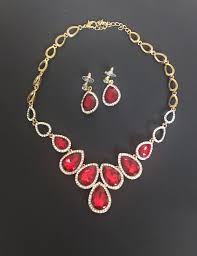 crystal jewelry set in st