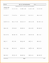 One Step Equations Worksheet Pdf Two