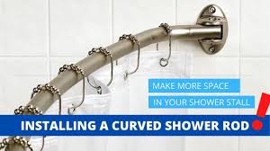 installing a curved shower rod you
