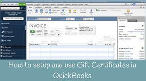 gift certificates in quickbooks