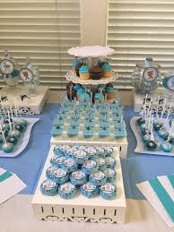 It is a time when family and friends can get together, have fun and get excited for the new arrival. Boy Baby Shower Sweet Table Baby Shower Desserts Baby Shower Sweets Shower Desserts