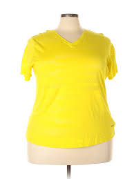 Details About Reebok Women Yellow Active T Shirt 26 Plus