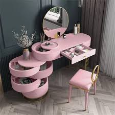 pink s makeup vanity set with side