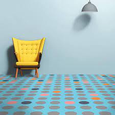 polka dot flooring home decor ideas