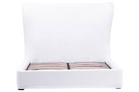 barnes white linen slipcover bed