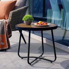 Brown Metal Outdoor Side Table Byy630