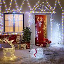 The traditional colors of christmas are pine green (evergreen), snow white. Outdoor Christmas Lights Wilkolife