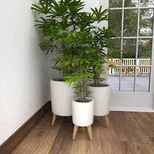 Indoor Outdoor Planter With Wood Legs