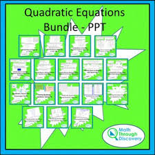 Quadratic Equations Bundle Ppt
