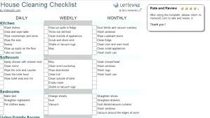House Cleaning Free Checklist Templates Apartment With Regard To