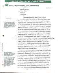 The Basics Of Research Paper Format College Sampl