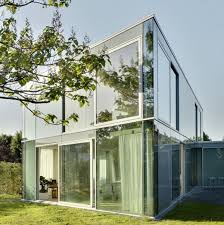 Stylish Minimalist House With Glass