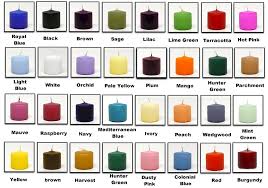 Colors For Overdipped Candles Pillars Floaters And Votives