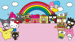 sanrio o kitty friends rainbow