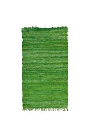 leather carpet green 70x140cm
