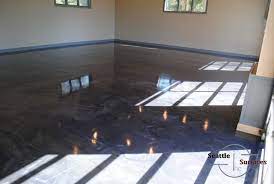 designer metallic epoxy garage floor