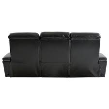 Obsidian Leather Power Reclining Sofa W