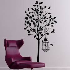 Wall Decal Bird Cage On A Tree