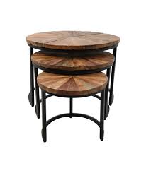 3 Piece Round Coffee Table Set