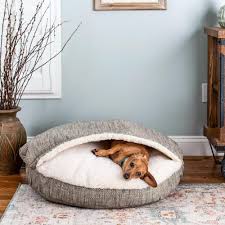 luxury cozy cave dog bed wag