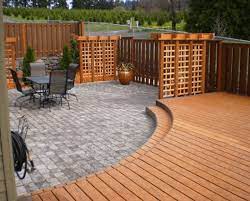 Combine Paver Patio And Deck For The