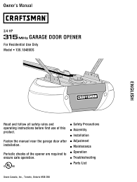 craftsman 139 18489ds owner s manual