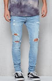 Light Ripped Skinniest Jeans Ripped Jeans Men Denim Pants