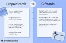 What is the difference between a prepaid card and a gift card?