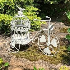 metal bicycle statue planter