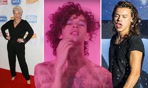 Denise welch opens up to build about the 1975 song she lays down, inspired by talking to her son about the depression she suffered when he was a child.buil. Denise Welch S Son Matt Snogs Harry Styles In Bizarre Music Video From The 1975 Celebrity News Showbiz Tv Express Co Uk