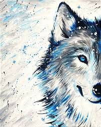 Wolves Painting Acrylic