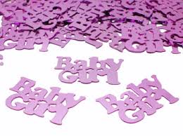 Pink Baby Girl Confetti Metallic Pink Girl Baby Shower Confetti Bulk