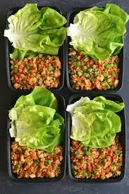 meal prep healthy en lettuce wraps