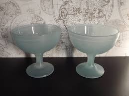 Dessert Glass Bowls Blue Dessert Cups