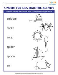 words that start with s for kids