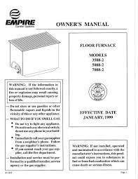 floor furnace models 3588 2 5088 2 7088