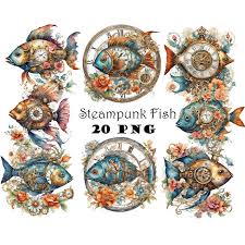 Steampunk Fish Clipart Png Mechanical